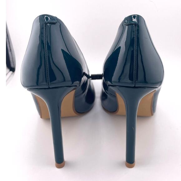 NWOB Express Dark Teal Pointed Toe Heel Pump Size 7M - Picture 5 of 6